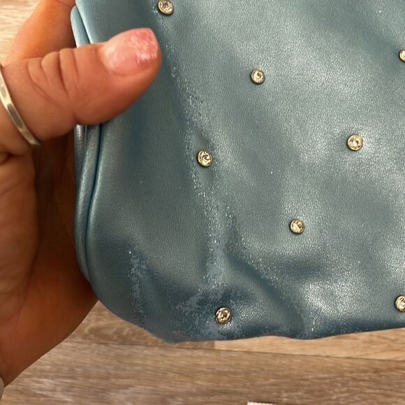 VINTAGE Bueno Blue and Silver Handbag/Purse with Rhinestones. - Picture 4 of 7